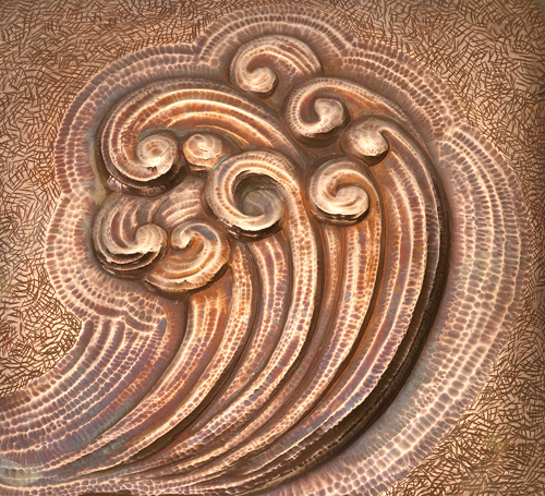 Custom Copper Panel with Waves