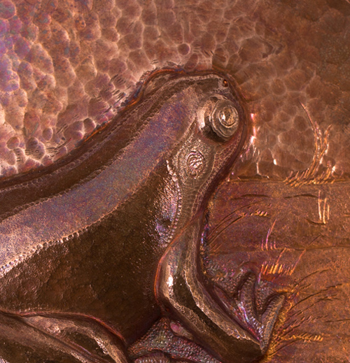 Custom Copper Panel with Frog Closeup 2